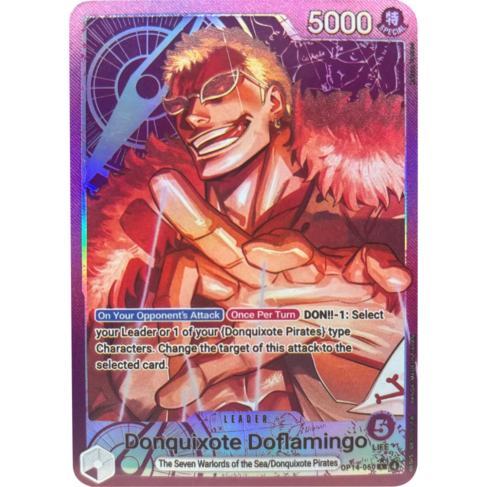 ONE PIECE Collection Cards GAME Boa Hancock Crocodile Dracule Mihawk Jinbe EN DIY High Quality Self Made Game Anime Cards Gift view 6
