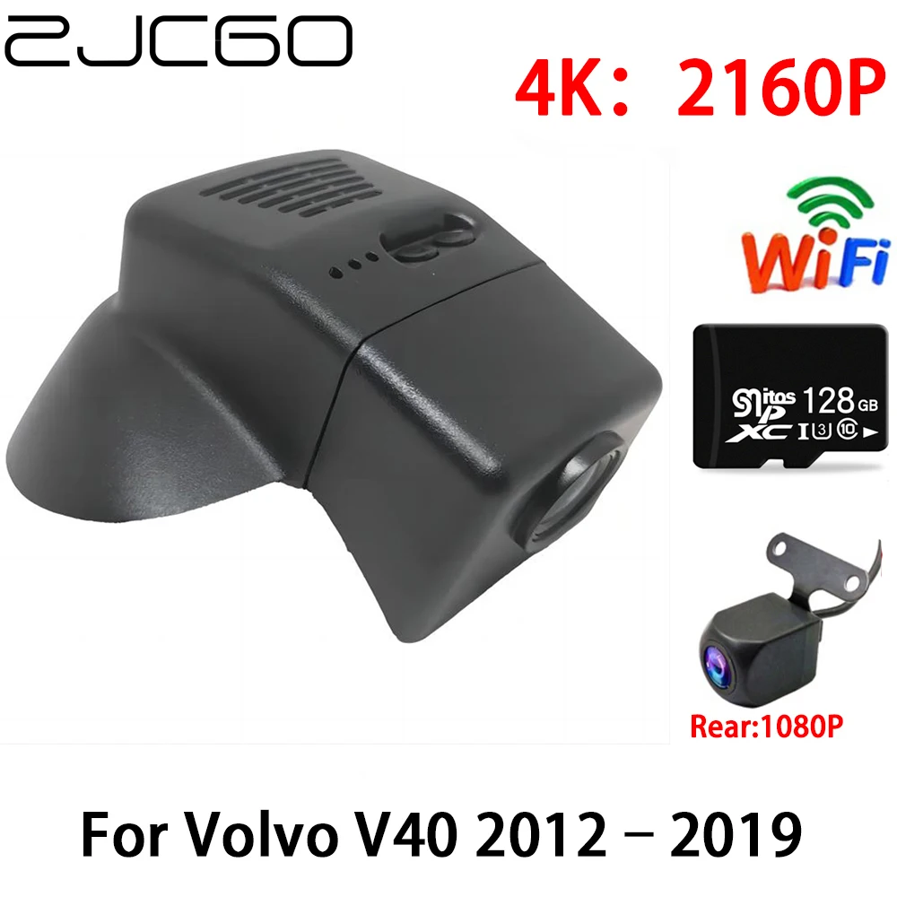 ZJCGO 2K 4K Car DVR Dash Cam Wifi Front Rear Camera 2 Lens 24h Parking for Volvo V40 2012 2013 2014 2015 2016 2017 2018 2019