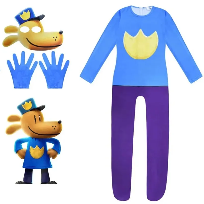 

Anime Clothing Halloween Cartoon Dog Costume Character Dog Print Jumpsuits Birthday Party Outfit