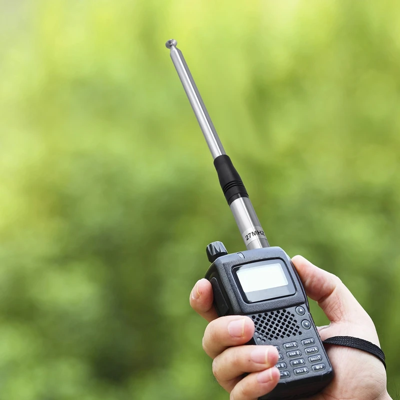 Антенна для рации 27 МГц CB, выдвижная портативная радиоантенна с высоким коэффициентом усиления, разъемы BNC