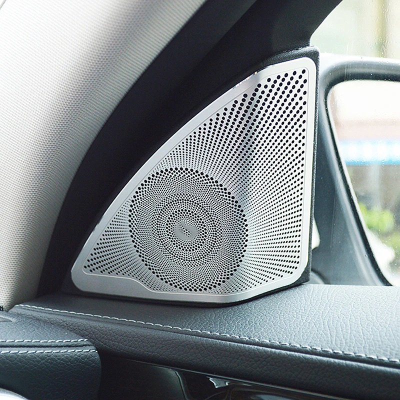 Stainless Steel Speaker Tweeter Cover Sticker For Mercedes Benz CLA C117 2013-2019 Car Door Window A-pillar Triangle Accessory - view 6