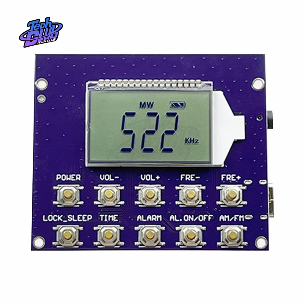 Bezprzewodowy moduł odbiornik radiowy FM 87.0MHz-modulacja częstotliwości 108.0MHz nadajnik radiowy płyta LCD wyświetlacz generatora sygnału