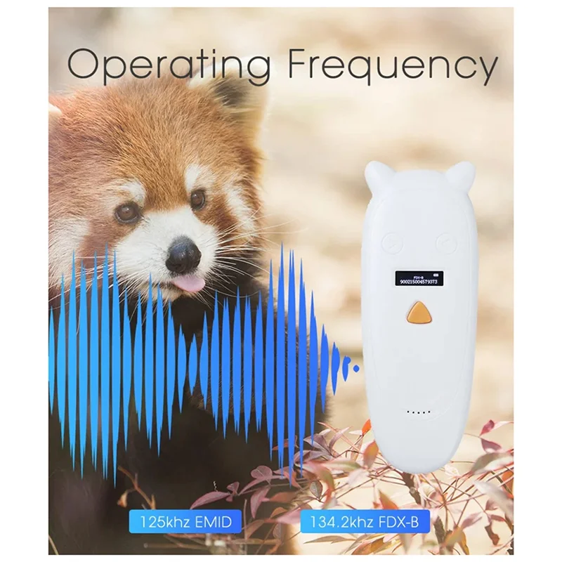 ABGN 134.2 Khz สัตว์ RFID Reader 125 Khz สัตว์เลี้ยง ID Reader ชาร์จสัตว์ชิปสแกนเนอร์ FDX-B แก้วชิป Tag Reader