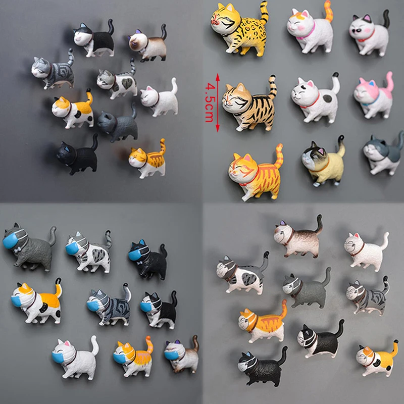 Creative 3D Mask Cat Refrigerator Magnets Office Magnet Paste Home Decor Gift