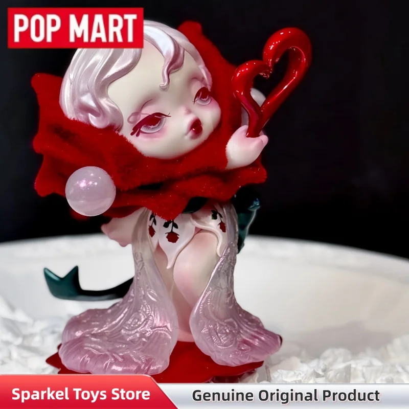 POPMART Skullpanda Petals In Four Acts Serie Blind Box Sammelfigur Kunstspielzeug Schreibtisch-Dekoration Wohnkultur Puppe Geschenk für Erwachsene