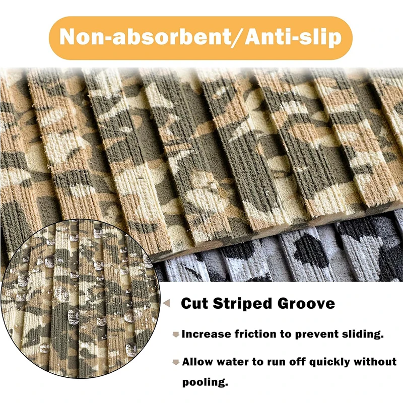 Eva Foam Decking Sheet Accessories Teak Boat Deck Marine Non-Slip Self-Adhesive Army Desert Camo Pad Canoe Kayak 2400*450*6Mm