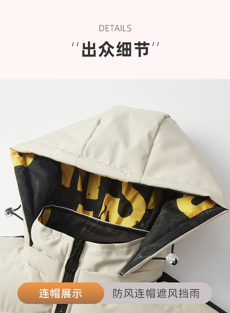 2026 Winter Men's Cotton Jacket letter pattern double-faced Cotton Jacket men Winter Coat Edition Trendy Thick solid color
