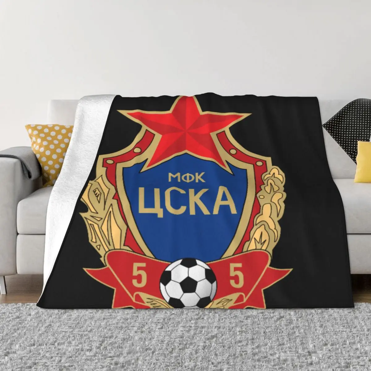 

Cska Moscow Logo 7 Quilt Couple Blankets Home And Decoration Throw Blanket