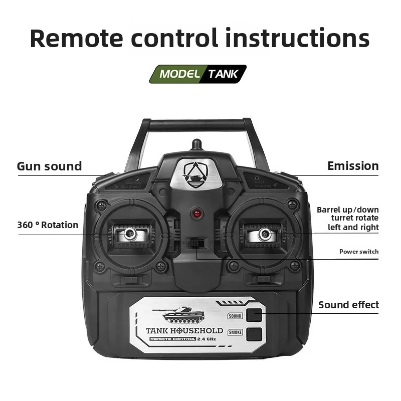 Cross-border Delin USA Germany LV1:18 Battle Remote Control Tank Vehicle Remote Control Electric Tank