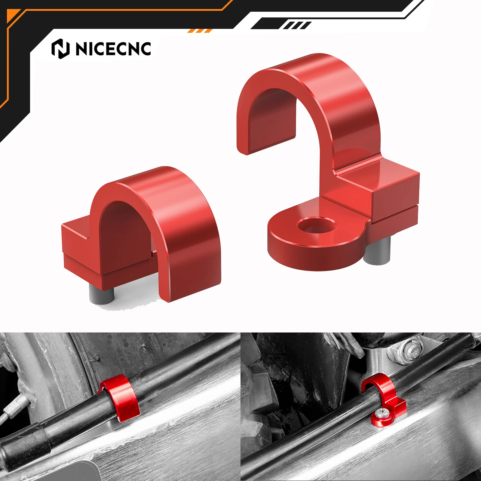 

NICECNC For Honda XR650L 1993-2025 XR600R XR400R XR250L XR250R CR80R CR85R CR80RB CR85RB Brake Cable Clamp Hose Line Guide Clip