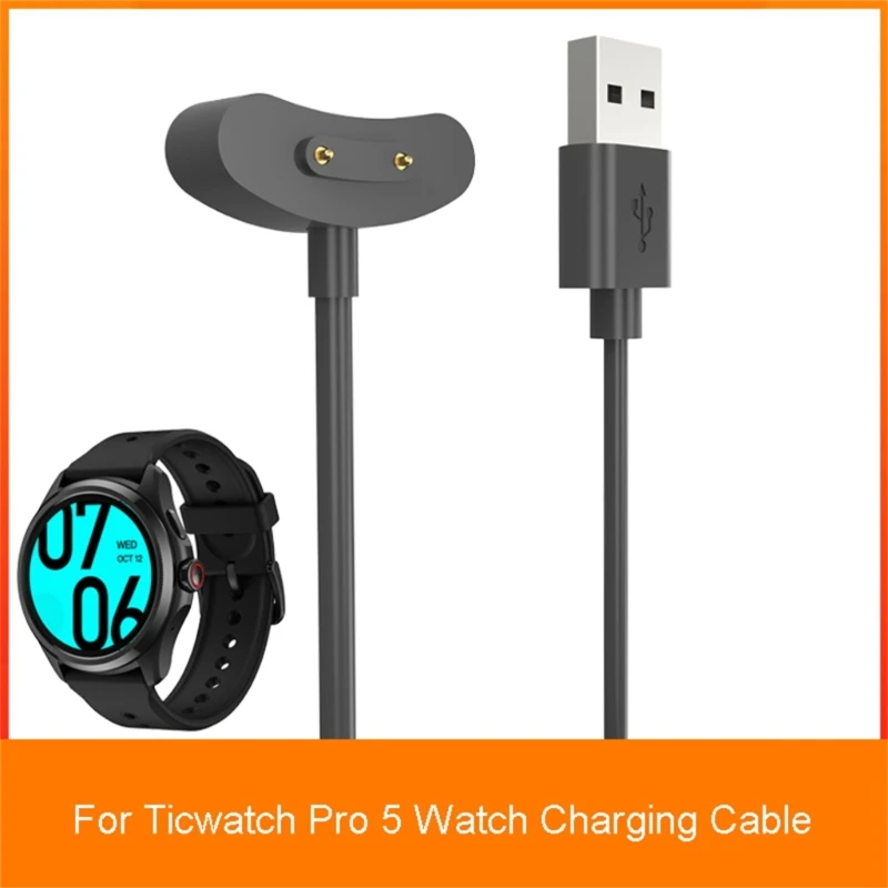 Smartwatch Charger Stand Dock Cord Bracket Compatible For Ticwatch Pro 5 Charging Cable Holder Power Adapter Base Cable