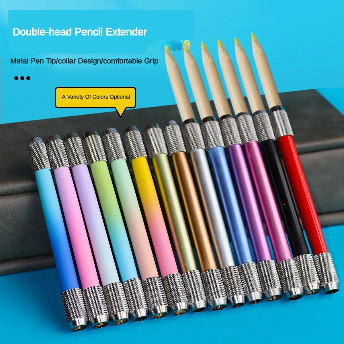 Dual Head Pencil Extender Holder Adjustable Sketch Pencil Lengthener School Painting Art Writing Tool Stationery School Supplies