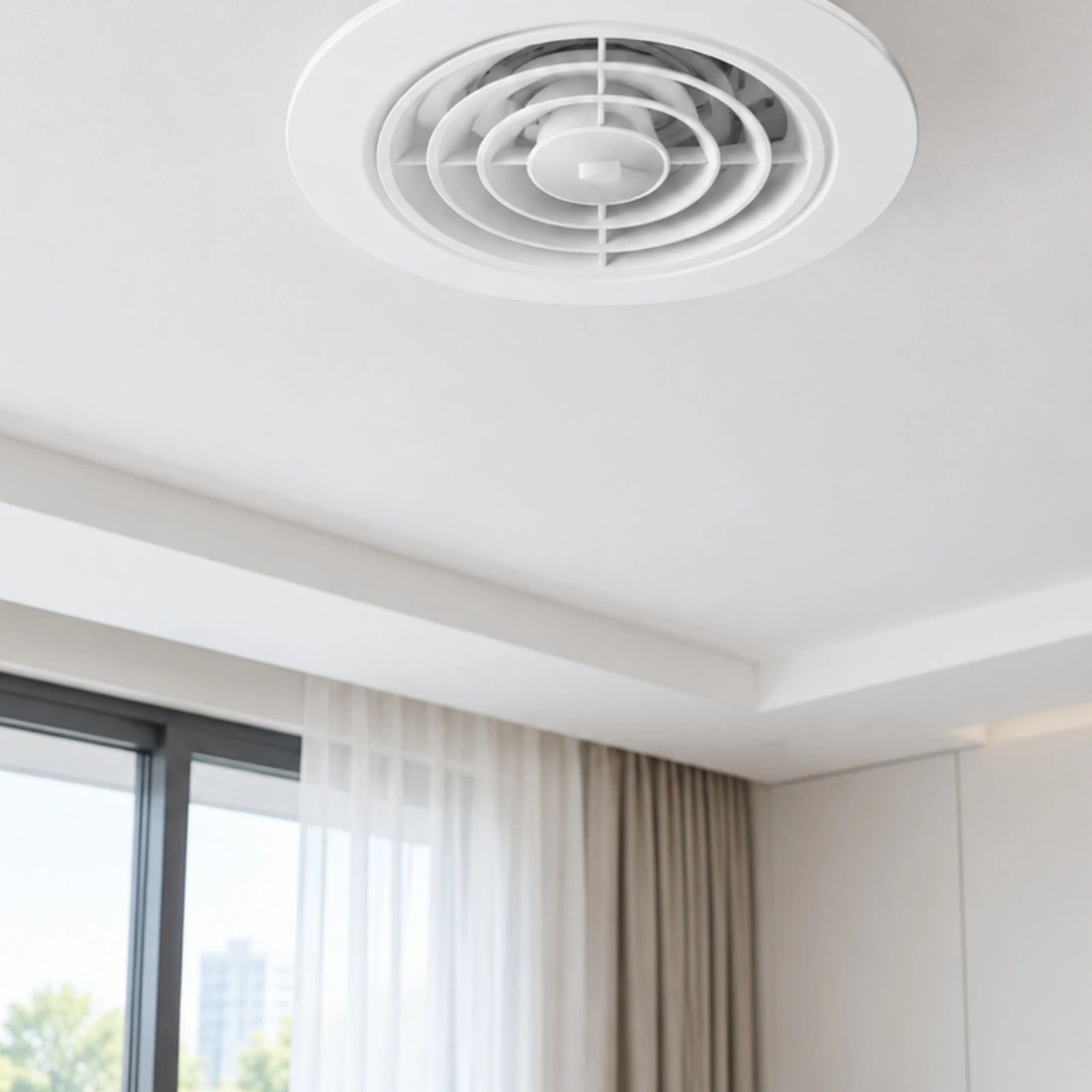 Ventilation Outlet Sturdy Round Ventilation Outlet with Concentric Louvers Adjustable Louver Vent Compact for Indoor Areas