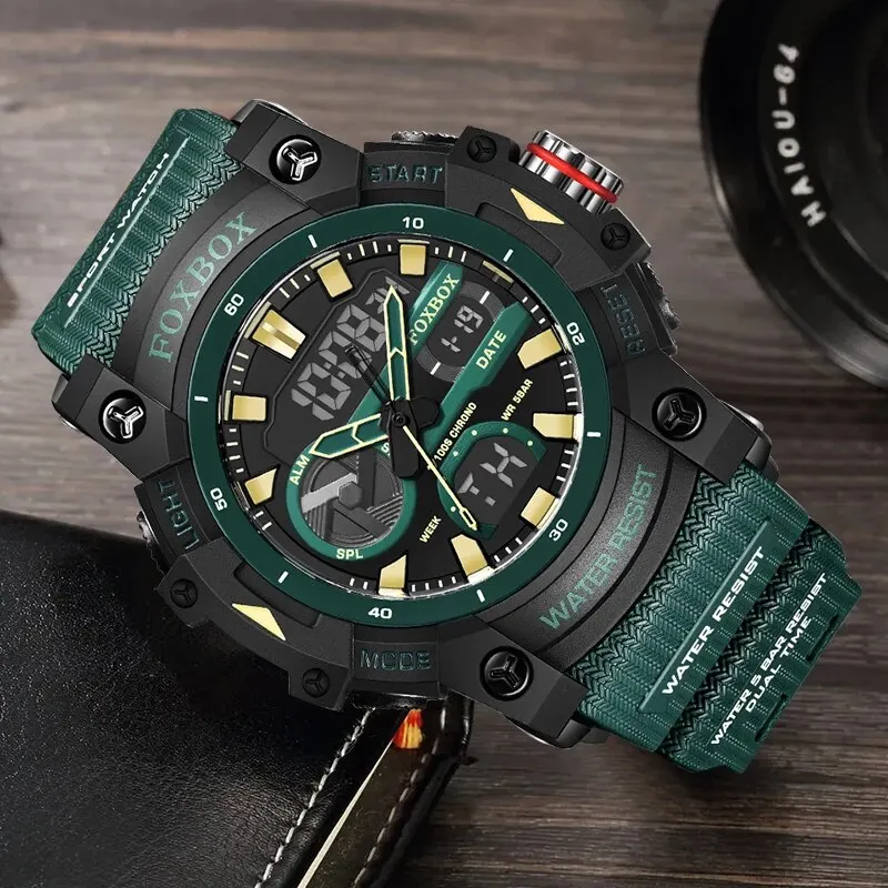 LIGE Fashion Digital Watches For Men Top Brand Luxury Military Waterproof Watch Men Casual Sport Dual Display Watch Montre Homme