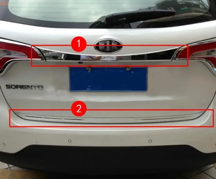 

Высококачественная хромированная лента из АБС-пластика для Kia Sorento 2013-2014, декоративная лента для задней двери багажника, Стайлинг задней двери, автомобильный Стайлинг