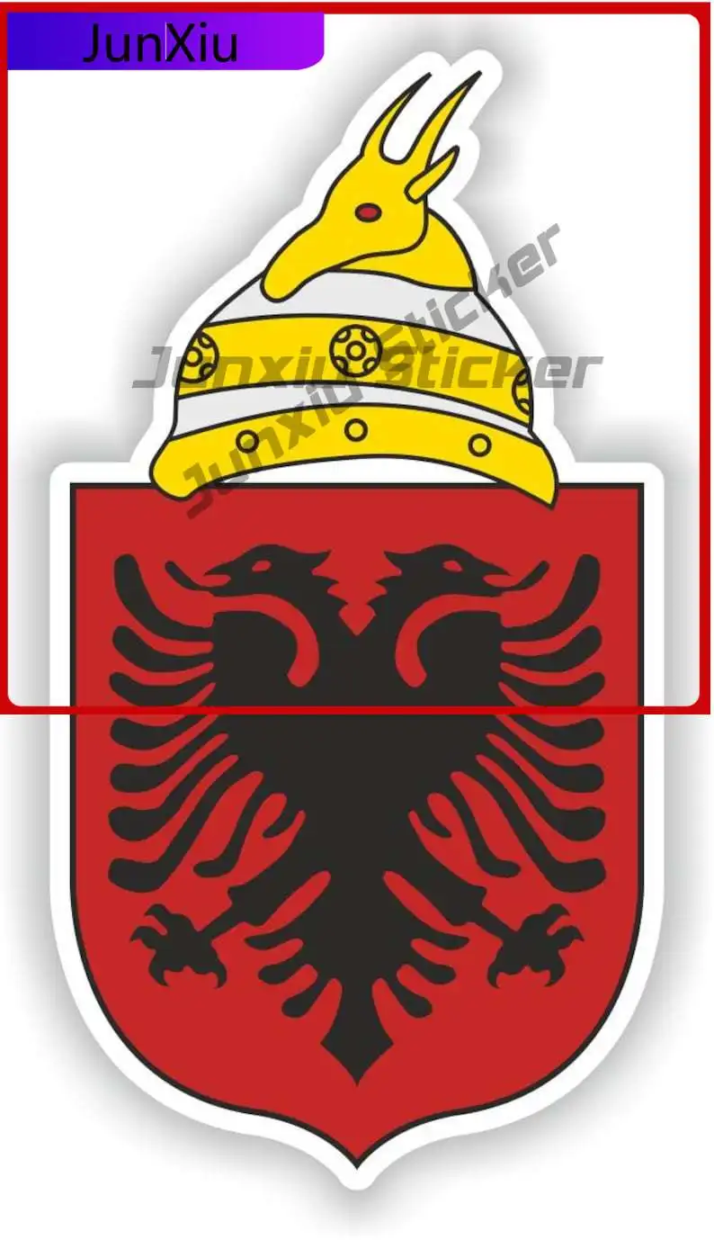 

Albania Coat Of Arms Sticker Anti Scratch Decal Car Rear Tent For Suv Camping Sticker Custom Decals Vinyl Adventure Motorcycle