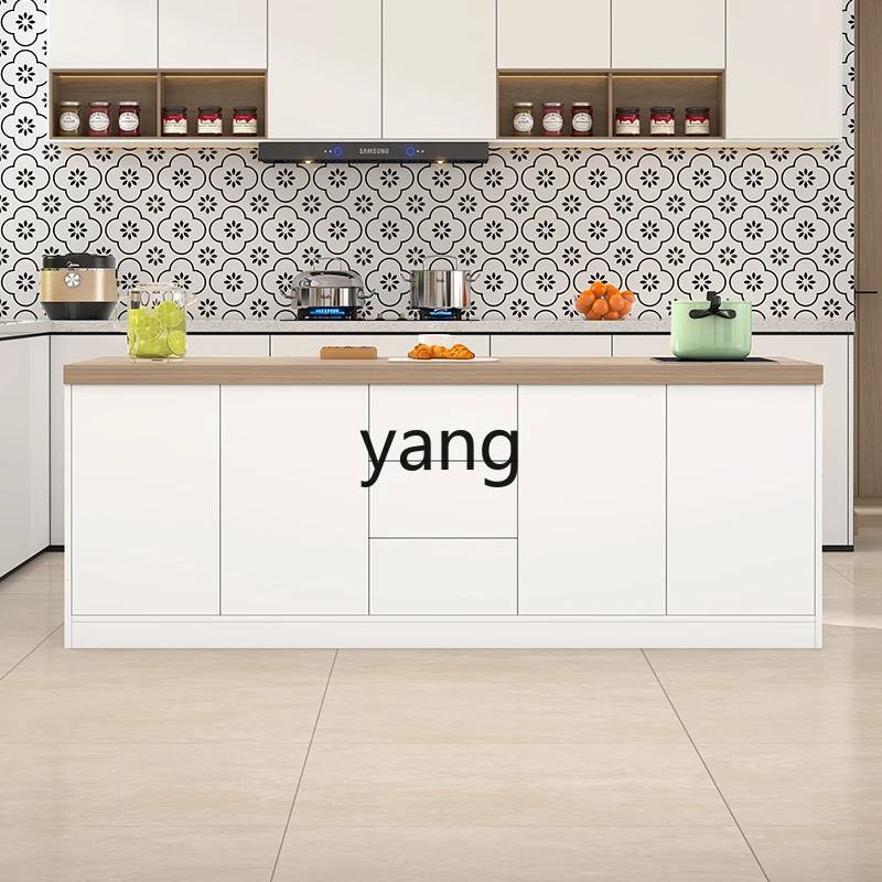 

LH island dining table integrated open kitchen storage cooking console