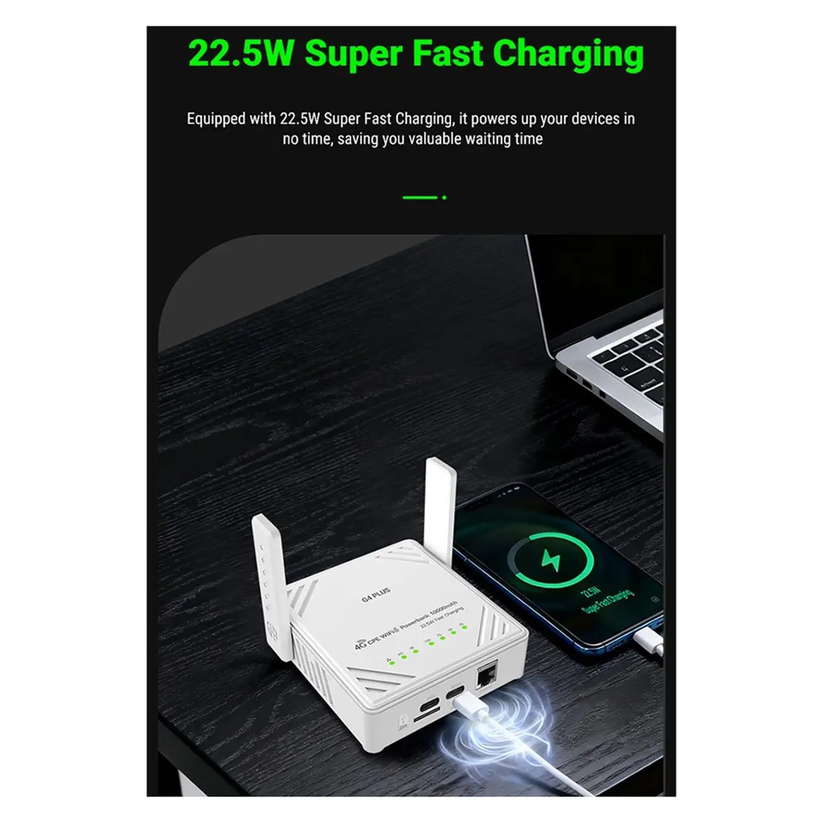 

Новый электронный роутер G4 Plus 4G WiFi 6 с быстрой зарядкой 22.5W, портативный CPE 10000 мАч, внешний аккумулятор 2-в-1, 300 Мбит/с