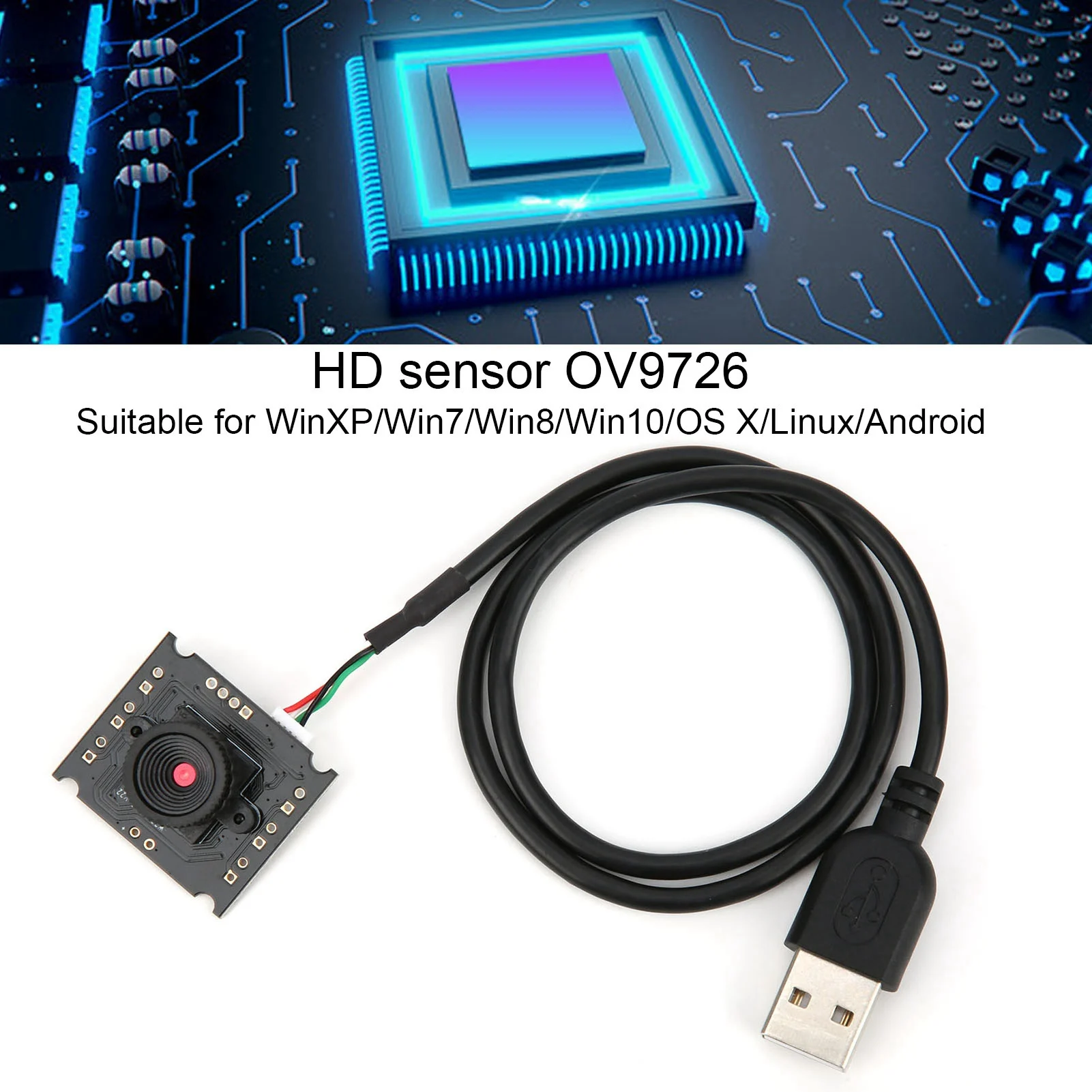 Camera Module HD USB Interface HBV‑W202012HD for WinXP/Win7/Win8/Win10/OS X//Android USB Camera Module 1MP Camera Module