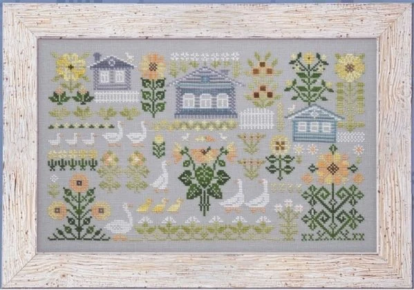 

Набор для вышивки крестом 14CT 18CT 25CT Холст Вышивка крестиком DIY Нитки для вышивания Ремесло вышитые 14-Белые гуси в саду 44-30