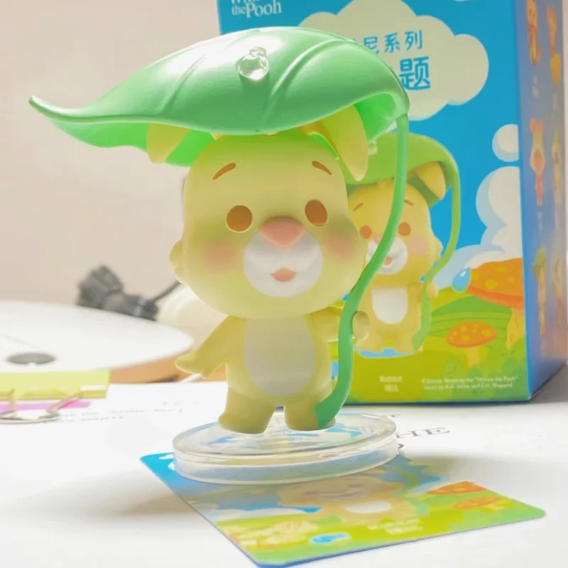 Miniso Disney Pooh Bear Rainy Season Themed Series Designated item Blind Box Anime Figures Kid Doll Toy Ornaments Christmas Gift