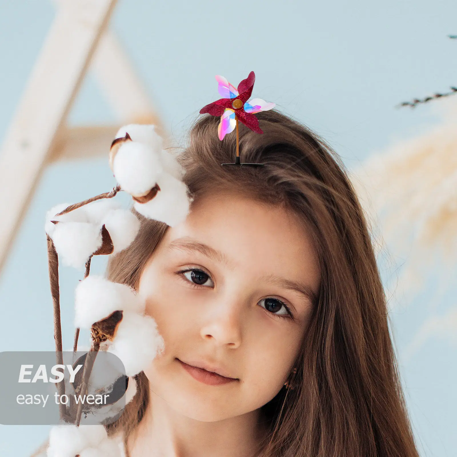 

24Pcs Windmill Hair Clips Small Kids Hair Accessories Sparkle Barrettes for Little Girls Birthday Gifts Windmill Barrettes