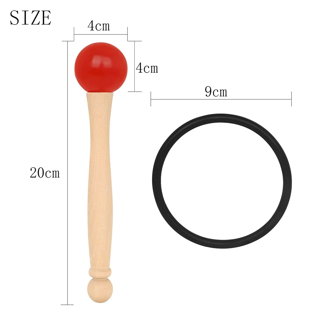 Crystal Singing Bowl Rubber Hitting Stick Professional Sound Bowl Percussion Instrument Accessories Drumstick with Rubber Ring
