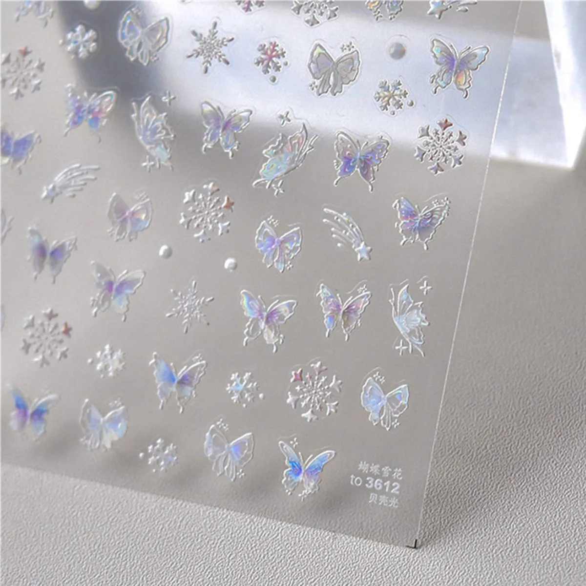 1 stücke 5d japanische kawaii Schmetterling Nail Art Aufkleber Luxus Schneeflocken Schmetterling Nagel Dekorationen selbst klebende Abziehbilder DIY Zubehör