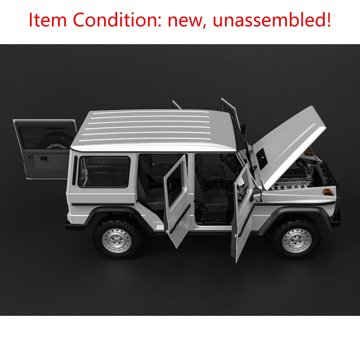 

CAPO 1/8 RC Off Road Car Painted Kit CNC Metal Body Shell Differential Locks Openable Doors 2-Speed Gearbox No Electronic Parts