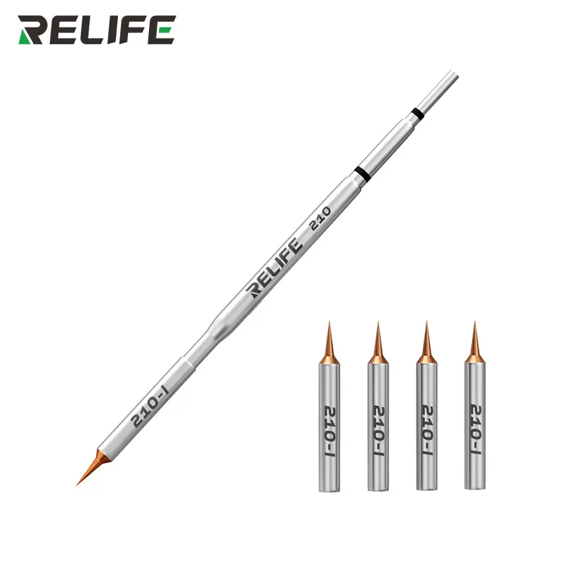 RELIFE 210 Replaceable Jumper Soldering Tip Set Fine and Precise Multiple Tip Types Soldering Station Welding Tool