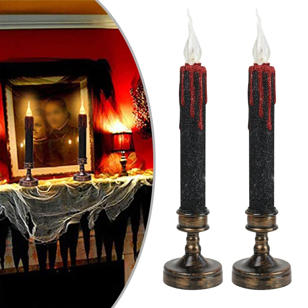 Halloween Decoration Candles Halloween Bleeding Candles Haunted Houses 140 Hours Duration Battery Powered Convenient