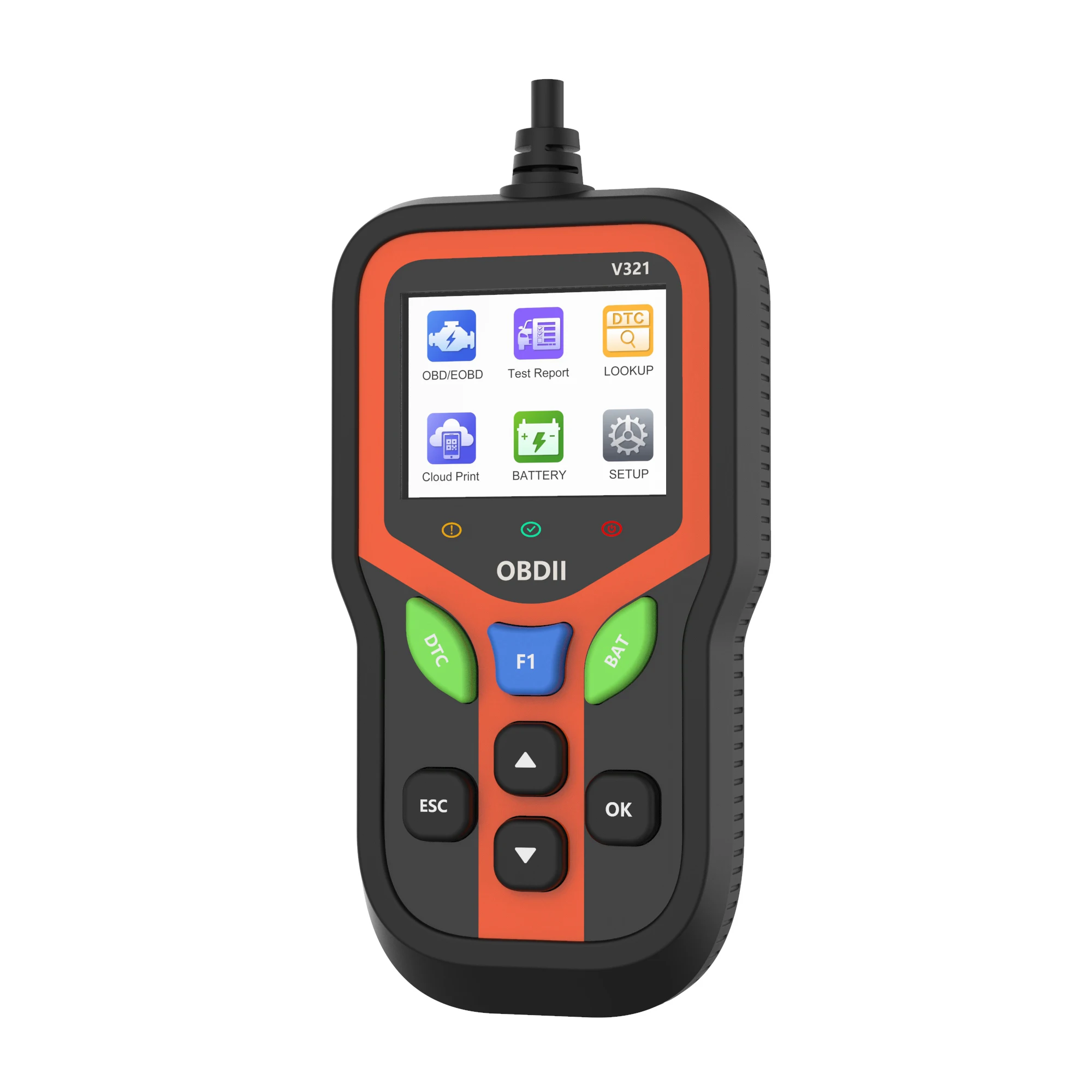 Scan Tool Car Diagnostic OBD2 Scanner with Fault Code Reader Battery Health Testing and IM Readiness Detection