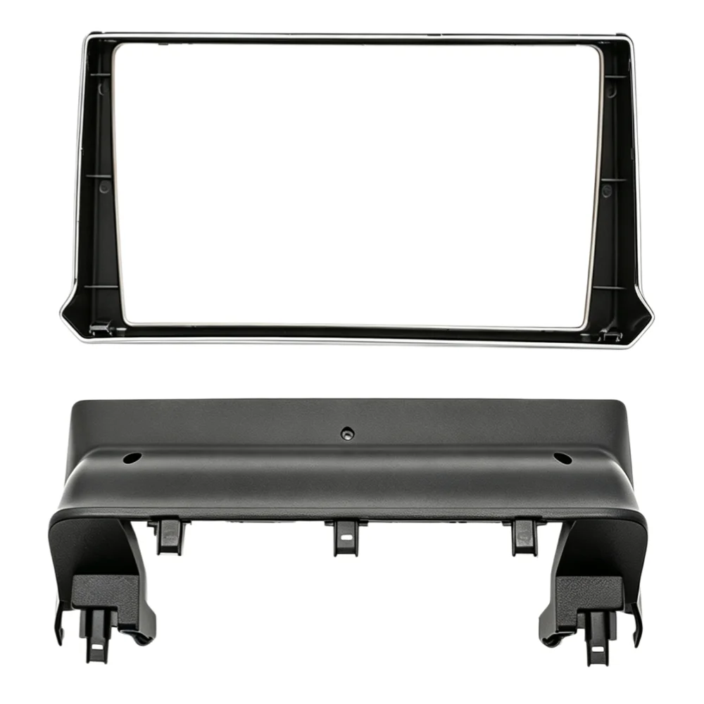 10.1 Inch Car Radio Fascia Frame For Toyota RAV4 2019-2021 Low-End UV Black Android Stereo Dashboard Panel Trim Kit