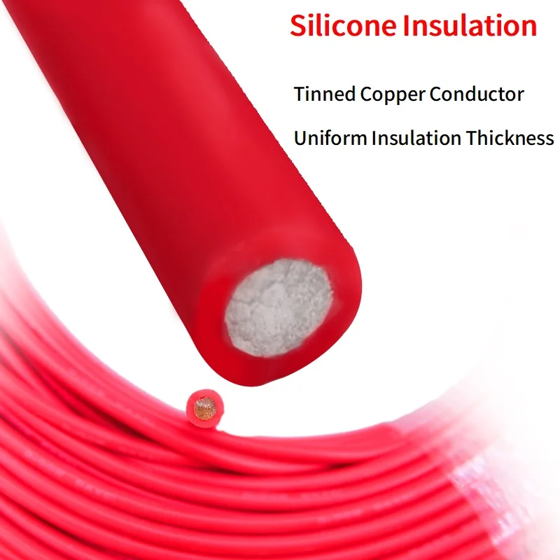 5M/20M Heat-resistant Cable 30 28 26 24 22 20 18 16 14 12 10 AWG Ultra Soft Silicone Wire High Temperature Flexible Copper Cord image 4