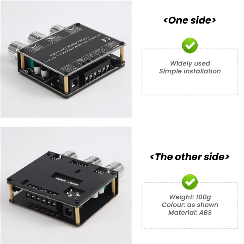 ABFM-XY-E30H 2.1 Channel Bluetooth Audio Power Amplifier Board Module High And Low Bass Subwoofer App