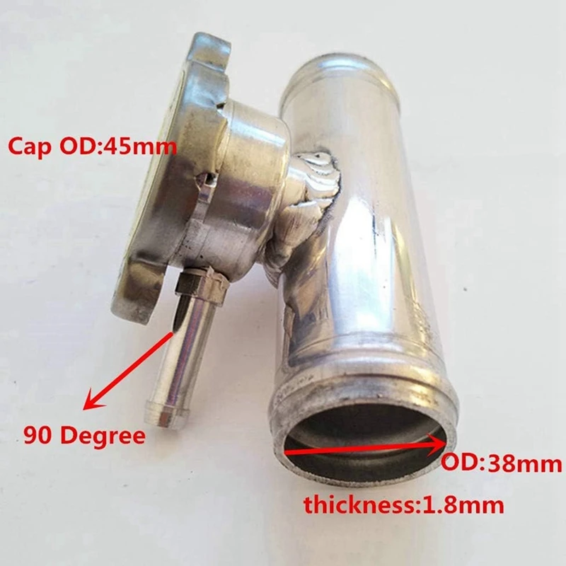 Intercooler Connection Sleeve 38MM Aluminum Inline Radiator Hose Filler/Cap T6063 T-Type Intercooler Connection Tube