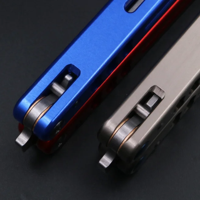 مدرب Balisong للزجاجة ، ، مقبض ألوميموم مع هيكل جلبة ، سكين فراشة ، تدريب للدفاع عن النفس