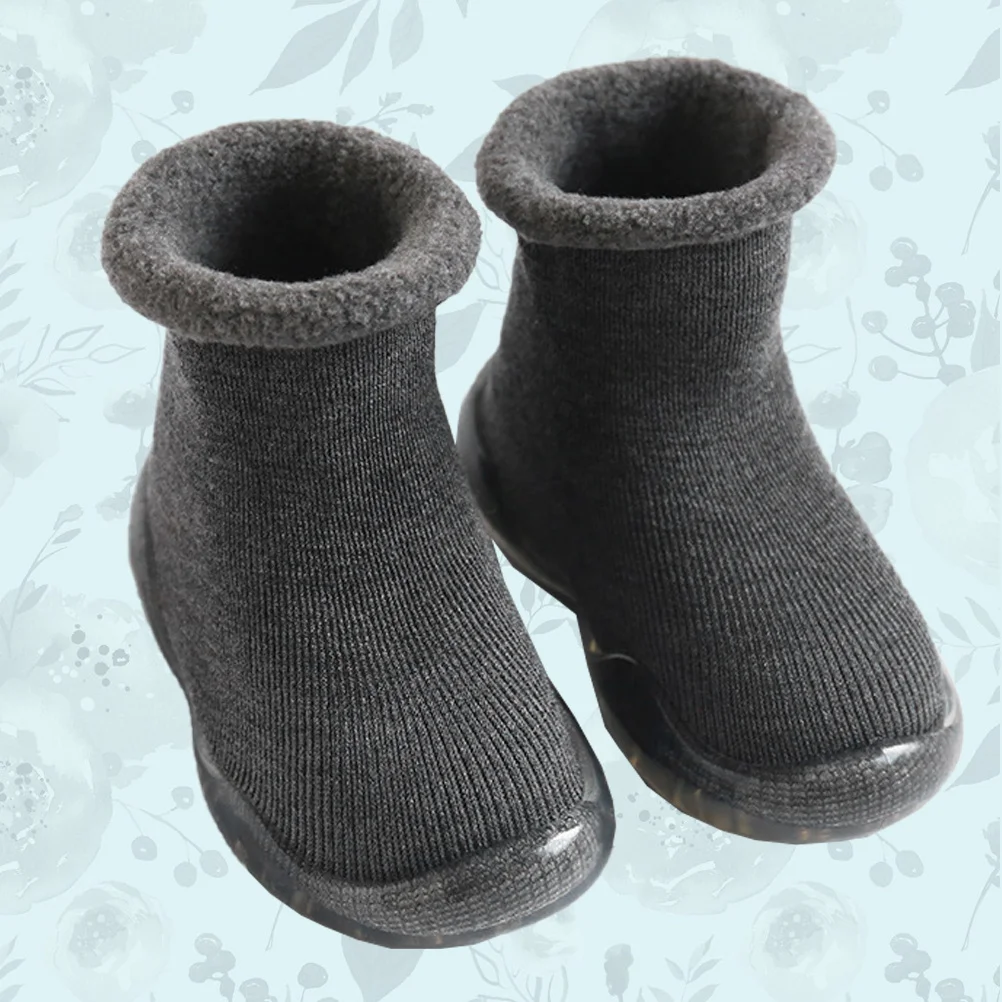 جوارب قطنية للأطفال مع قبضة مضادة للانزلاق مثالية للمشي لحديثي الولادة، جوارب دافئة ناعمة قابلة للتمدد لفصل الشتاء #6