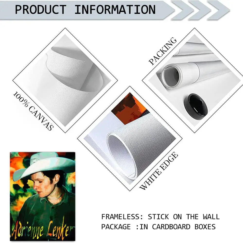 أدرين لينكر أغاني ألبوم اللوحة الخط HD قماش المشارك تجعد الحرة مقاوم للماء جميع الفضاء جدار ديكور #6
