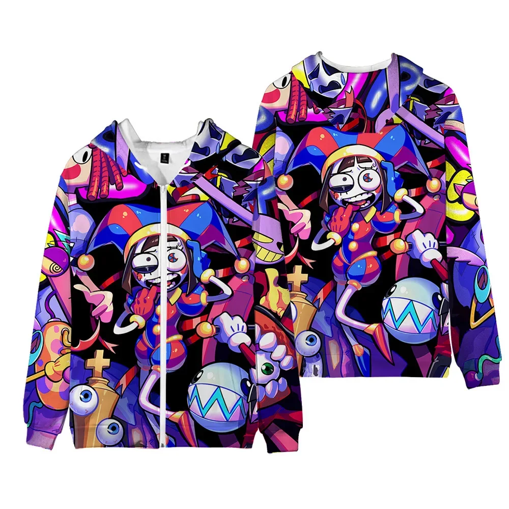 

New Product The Amazing Digital Circus Magic Digital Circus Fashionable Loose Hooded Zipper Sweatshirt Cool Top