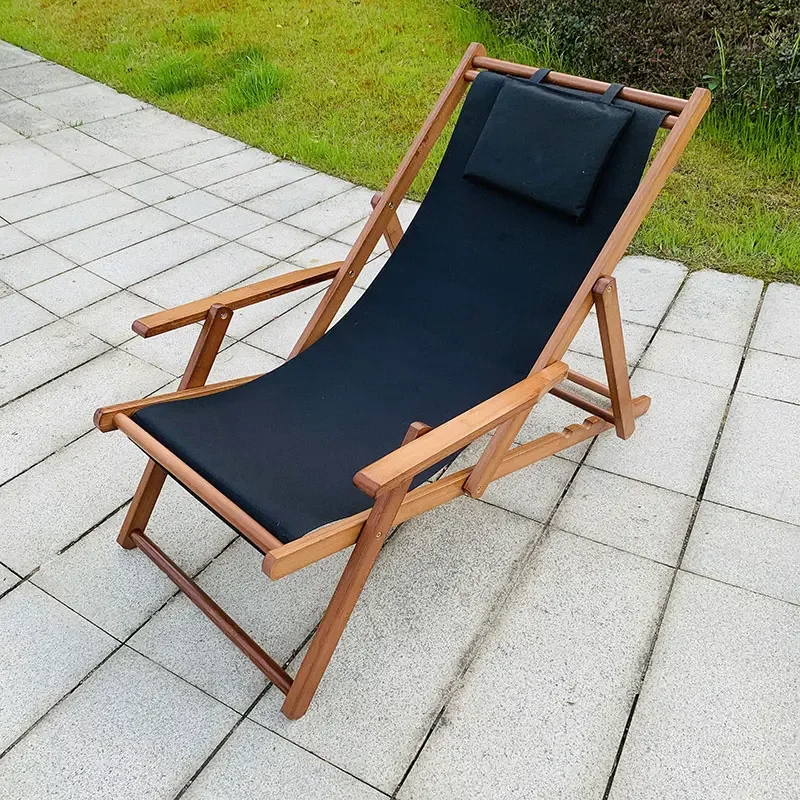 Handrail Wood Beach Chairs Recliner Balcony Home Folding Beach Chairs Portable Fishing Silla Plegable Outdoor Furniture