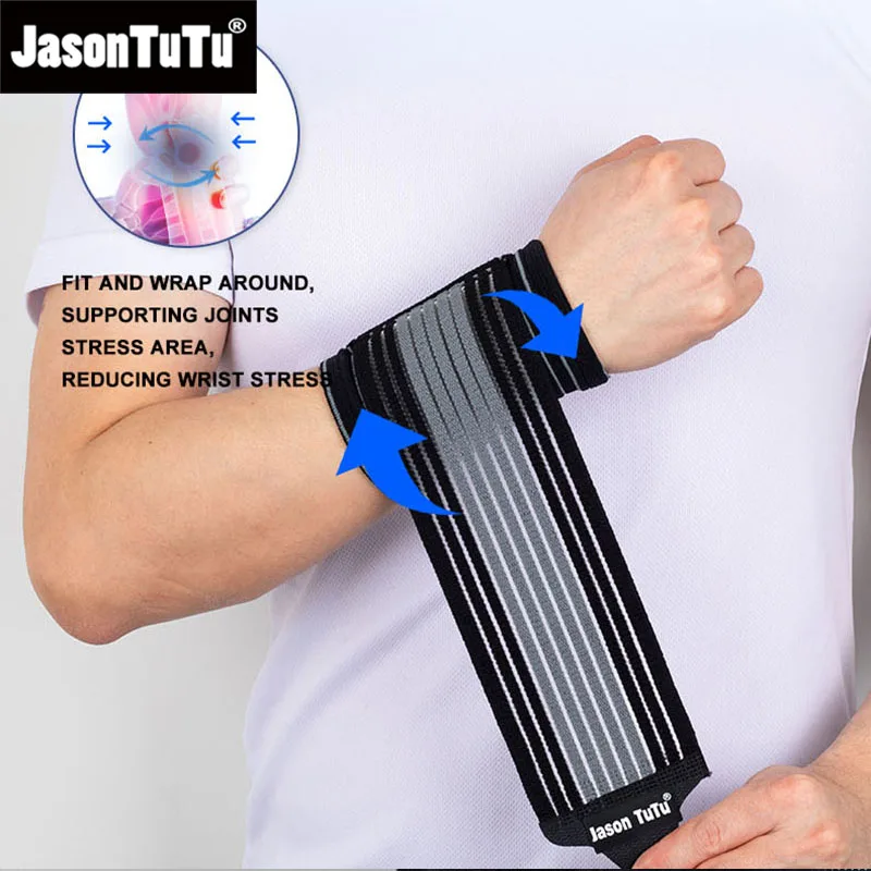 JASONTUTU 1PCS Adjustable Wrist Support Brace Brand Wristband Men and Women Gym Wrestle Professional Sports Protection Wrist 