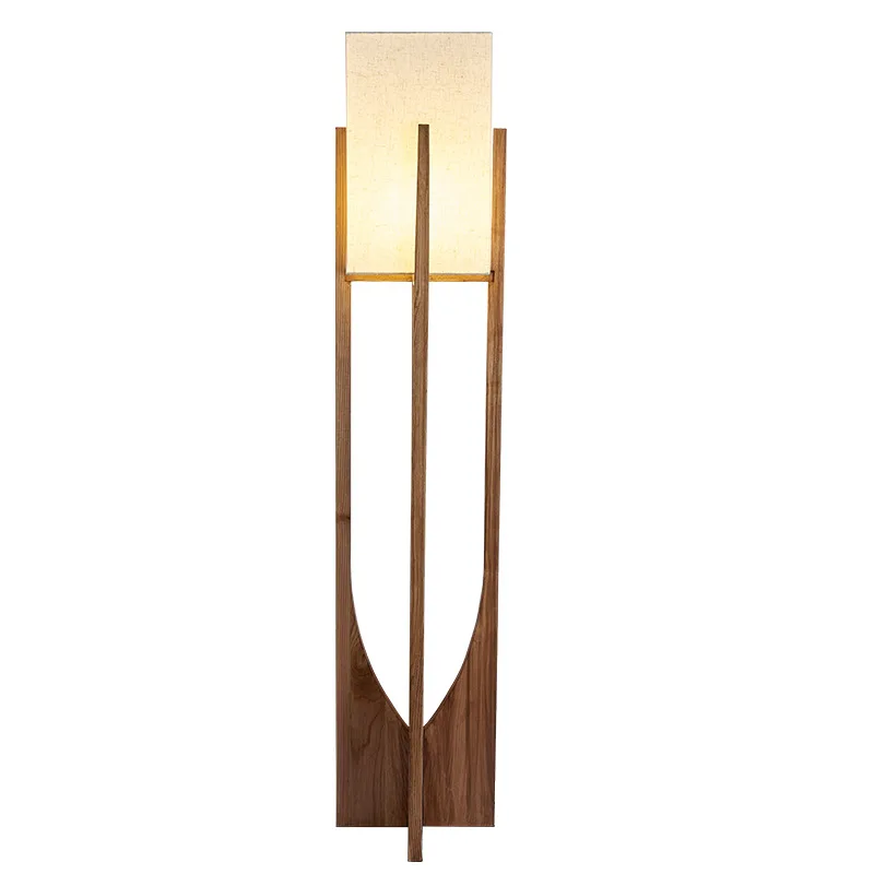 Fairbanks Floor Lamp Wooden Floor Lamp for  Living Room Bedroom Sofa Bedside Solid Nordic Designers Floor Lamps