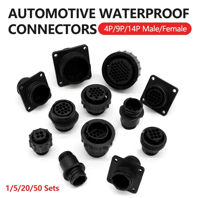 1/5set SMT Equipment Signal Connector AMP Type 4/9/14Pin Black Plastic Connector Replaces AMP SMEMA Plug Male And Female