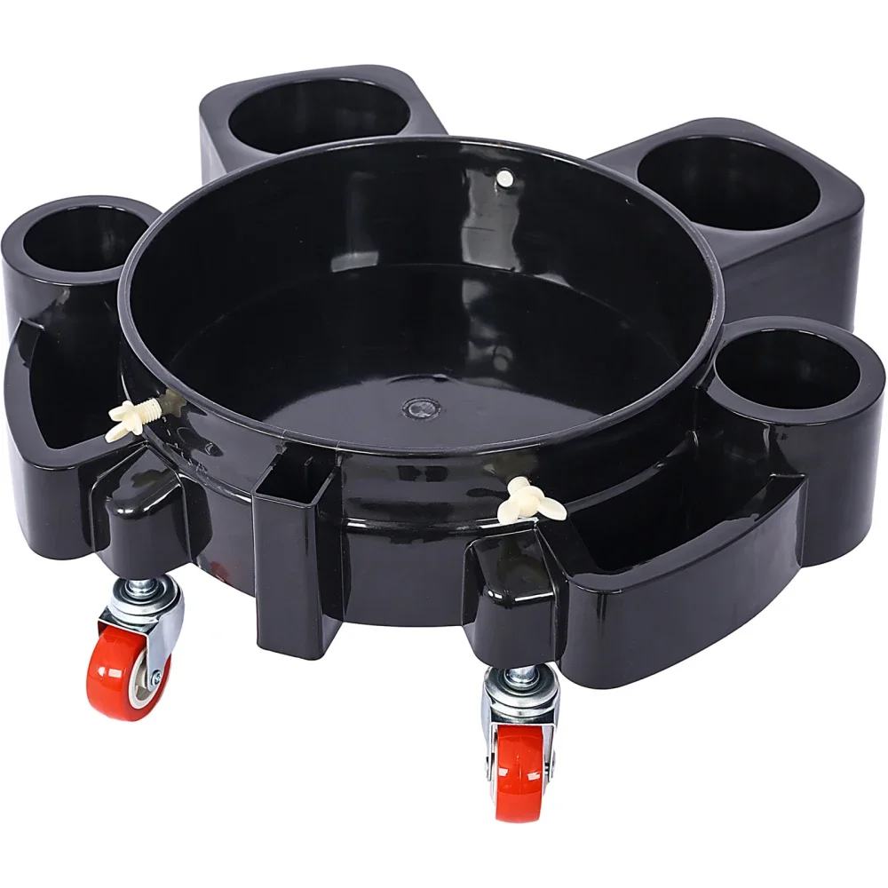 Bucket Dolly 5 Gallon Rolling Bucket Dolly with 5 Rolling Swivel Casters,Removable Bucket Dolly for Car Washing Detailing