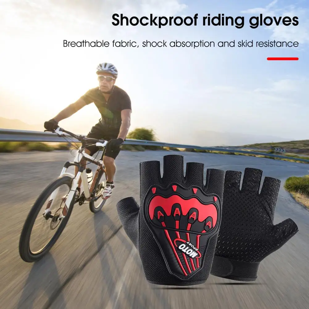 1 Pair Useful Sport Gloves  Non-slip Cycling Equipment Bike Gloves  Practical Cool Fitness Gloves