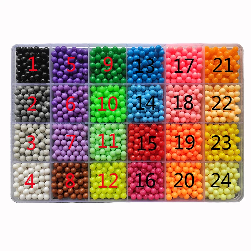 300pcs Hama Beads 3D Handmade Puzzles Magic Beads 5mm DIY Water Spray Beads Ball Games Children Educational Toys for Girls Boy