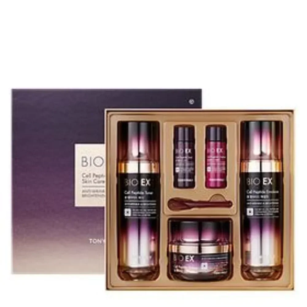 

Korea Tonymoly BIO EX Cell Peptide Toner Emulsion Cream Anti-wrinkle Brightening Firming Moisturizing Anti-aging Skin Care Set