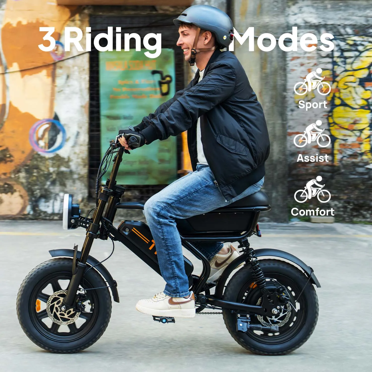 URLIFE T16 Die bevorzugte Option für Pendlerfahrten Elektrofahrrad 48V13AH Akku 16*3 Zoll Fat Tire Erwachsenen-Premium-Fahrrad – Detail 18