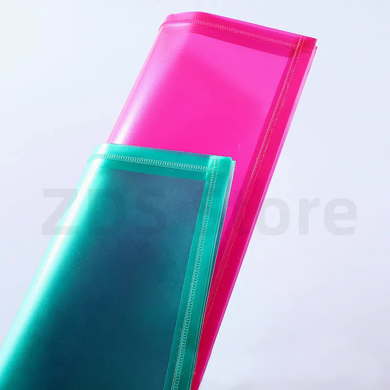 10PCS  Waterproof Transparent Pull Edge Office Document Bag